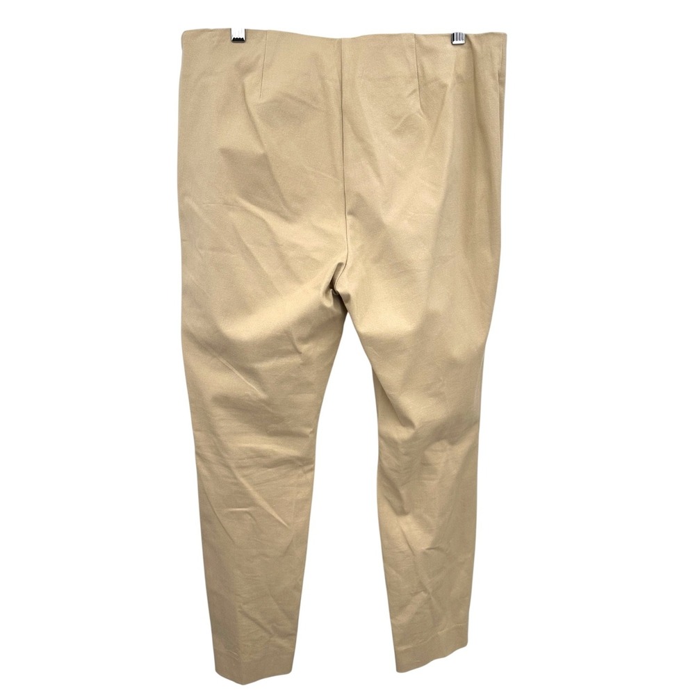 Lauren Ralph Lauren Ankle Pants High-Rise Khaki Stretch Straight Leg Women's 12 - Picture 2 of 10